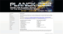 Desktop Screenshot of planck12.fuw.edu.pl