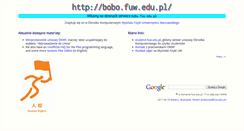 Desktop Screenshot of bobo.fuw.edu.pl