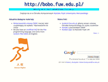 Tablet Screenshot of bobo.fuw.edu.pl